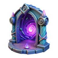 vibrant rustic Mystical Portal 3D Render detailed png
