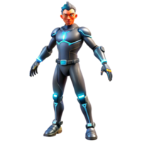 beautiful rustic Futuristic 3D Render of a Superhero 4K png