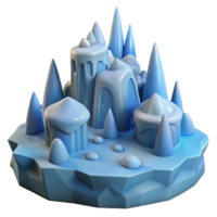 magnificent creative Icy Fantasy 3D Render authentic png