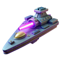 beautiful rustic Futuristic Spaceship 3D Render high resolution png