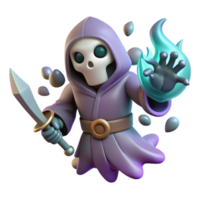 wonderful abstract 3D Render of a Skeletal Sorcerer high resolution png