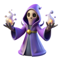 dramatic contemporary 3D Render Cartoon Wizard high resolution png