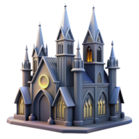 extraordinary rustic Gothic Cathedral 3D Model genuine png