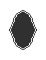 This beautiful silhouette of an Islamic window or door arch showcases an intricate Arab frame and a mosque gate design, making it an ideal choice for Ramadanthemed graphics and artistic projects vector