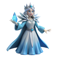 wonderful rustic Ice Queen 3D Render high quality png