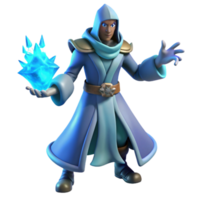 elegant creative 3D Render Ice Wizard authentic png