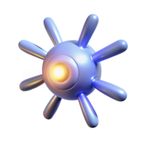 impressive rustic Glowing 3D Orb Illustration authentic png