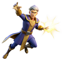 extraordinary modern 3D Render of a Magical Wizard high quality png