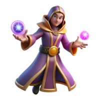 wonderful rustic Young Wizard 3D Render high resolution png