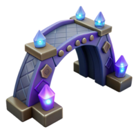 impressive creative Fantasy Crystal Bridge 3D Model high resolution png