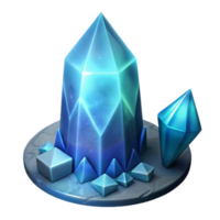 stunning artistic 3D Render Blue Crystal Cluster genuine png