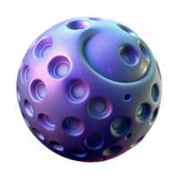 serene minimalist 3D Abstract Sphere with Holes professional png