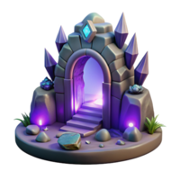 magnificent artistic Mystical Stone Archway 3D Render professional png