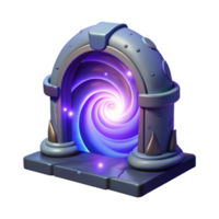 magnificent rustic 3D Render Spiral Portal Game Asset exclusive png