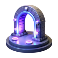 magnificent traditional 3D Neon Archway Render authentic png