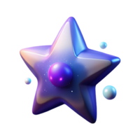 dramatic minimalist 3D Render Shiny Star with Pearl authentic png
