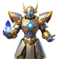 impressive vintage 3D Render of a Powerful Knight professional png