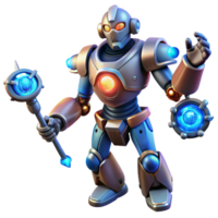 vibrant modern 3D Render of a Futuristic Robot authentic png