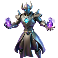 stunning minimalist Silver Knight 3D Render professional png