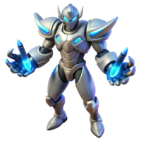 elegant rustic 3D Render of Armored Robot premium png