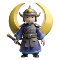 wonderful artistic 3D Render Cartoon General Moon exclusive png