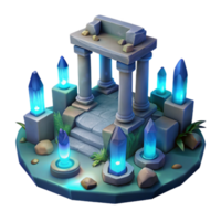 wonderful abstract 3D Render Mystical Crystal Shrine authentic png
