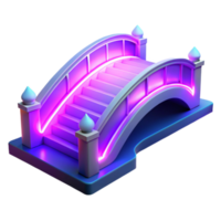 extraordinary abstract 3D Illuminated Bridge Illustration authentic png