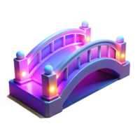impressive artistic 3D Render Illuminated Bridge Model high resolution png