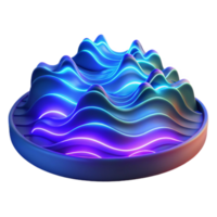 elegant artistic Neon Wave 3D Abstract Background authentic png