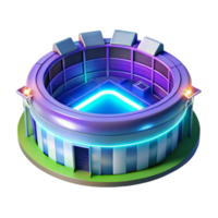 serene minimalist Futuristic Arena 3D Render premium png