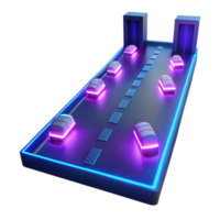 extraordinary abstract Neon Highway 3D Render high resolution png