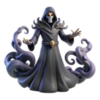 elegant rustic 3D Illustration Grim Reaper Wizard high resolution png
