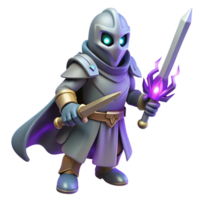 vibrant artistic 3D Illustration Fantasy Knight authentic png