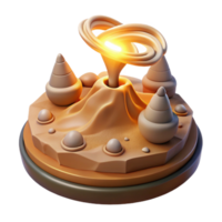 serene creative Whimsical 3D Render Cosmic Vortex Landscape high resolution png