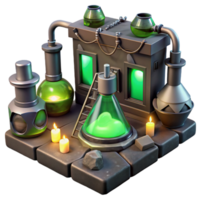 wonderful creative 3D Green Potion Lab Illustration original png