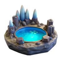 elegant classic Fantasy Pool 3D Render authentic png