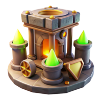 wonderful rustic Fantasy 3D Render Ancient Stone Shrine authentic png