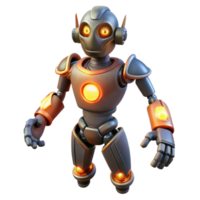 elegant abstract 3D Render Friendly Robot Illustration authentic png