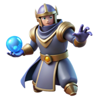 dramatic rustic 3D Render of a Fantasy Wizard genuine png