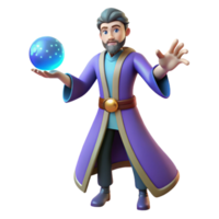 beautiful abstract Wizard 3D Render, Magical Fantasy Illustration authentic png