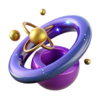 serene modern Abstract 3D Render of Orbiting Spheres high resolution png