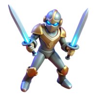 vibrant abstract 3D Render of a Fantasy Knight genuine png