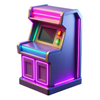 stunning contemporary Retro Arcade Game Machine 3D Render professional png