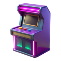 elegant artistic Retro Arcade Game 3D Render authentic png