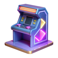 extraordinary minimalist Retro Arcade Game 3D Render high resolution png