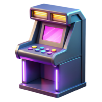 wonderful rustic Retro Arcade Game Machine 3D Render detailed png