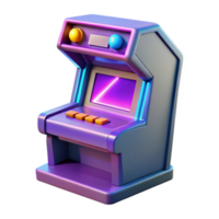 vibrant rustic Retro Arcade Game Machine 3D Render premium png