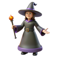 extraordinary classic Friendly Witch 3D Render original png