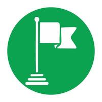Flag icon. Location marker symbol. Flat design style. vector