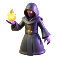 beautiful abstract 3D Render of a Dark Wizard high quality png